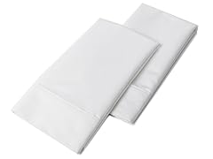 1000 TC Pillowcases-King-Set of 2-White