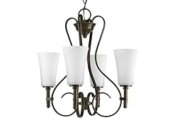 4-Light Chandelier, Antique Bronze