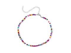 Obmyec Boho Beaded Necklace Daisy Choker