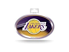 LOS ANGELES LAKERS Metallic Oval Sticker