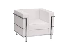 Flash Hercules LeatherSoft Chair, White