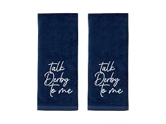 SKL Home Talk Derby 100% Cotton Embroidered 2pc Hand Towel Set