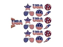 Fun Express Bulk Patriotic Stars & Stripes Stickers - 144 Pieces