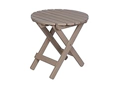 Shine Company 4118 Round Wooden Folding Side Table