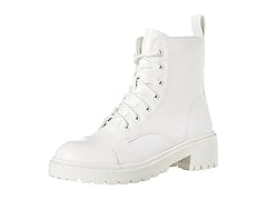 The Drop Women's Sparta Chunky Sole Lace Up Combat Boot
