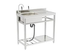 MODCART 39 inch Stainless Steel Utility Sink
