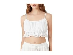 Forever 21  (M) Lace Flounce Cropped Cami