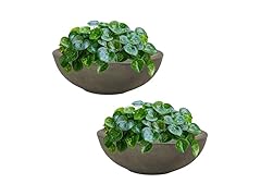 Sunnydaze Percival 20.75" Shallow Outdoor Planter Bowl Set of 2