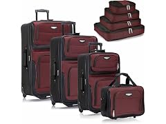 Travel Select Amsterdam Softside Luggage, Red, 8-Piece Set