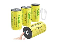 ENEGON Rechargeable Lithium C Batteries