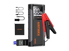 ASPERX AX4500 Jump Starter, 4500A - Black