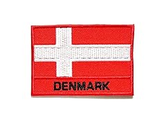 Nipitshop Patches Denmark Flag Embroidered Patch