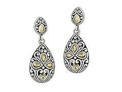 White Topaz and Gold Accent Stud Earrings