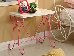 Ashley Nightstand, Pink/White