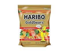 1PK HARIBO Gummi Candy, Original Goldbears, 10 OZ