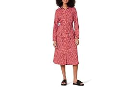 Amazon Essentials Women (L) Dress Tomato Red Ditsy