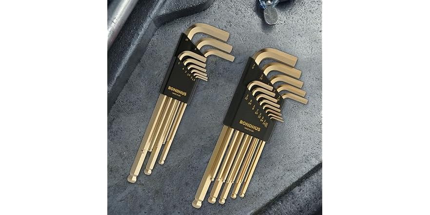 Goldguard Bondhus 20899 Inch/Metric GoldGuard LWrench 2 Pack