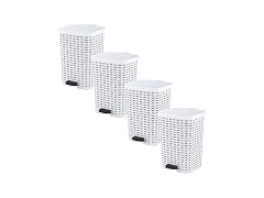 Superio 3 Gal Step-On Trash Can White 3