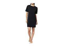 Womens Knit Jersey Sleep Tee Black (2XS)