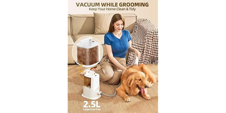 Picture of Simple Way W0777 Dog Grooming Vacuum Kit for Shedding