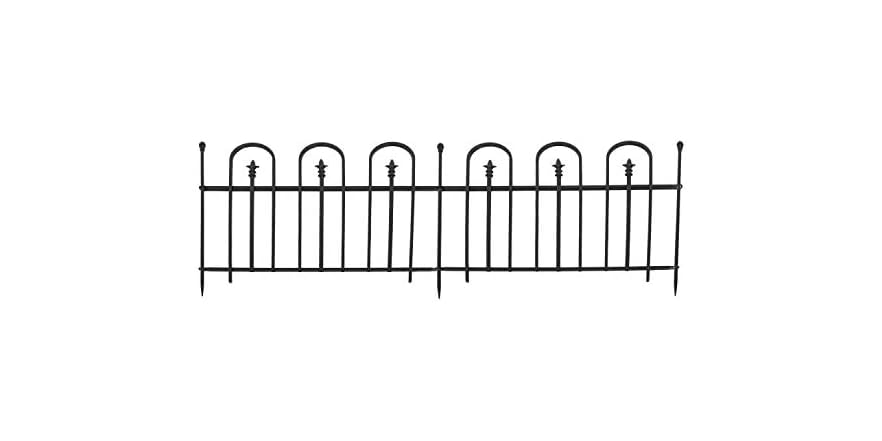 Sunnydaze 6' Decorative Garden Fence, Set of 2