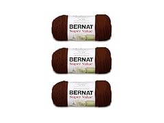Bernat Super Value Walnut Yarn - 3 Pack