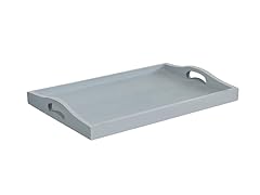 Slat Wooden Tray-Antique Light Grey