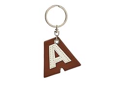 C Wonder Genuine Leather Initial Keychain