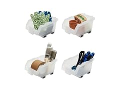 Clearly Stacking Bin, 4 Pack