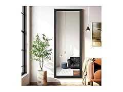 Trvone Full Length Mirror, Black, 65"x22" 