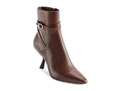 KARL LAGERFELD Karly Pointed Toe Heeled Ankle Bootie