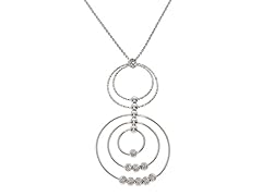 Sterling Silver Beaded Circle Necklace