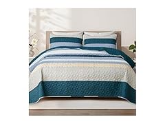 Whale Flotilla Navy Queen Quilt Set