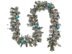 9'x10" Snowy Tinkham Garland 50 LED