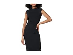 The Drop (XL) Eloisa Cap-sleeve Crop Top Black