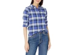 Amazon Essentials Women (L) Shirt Blue Grey Navy P