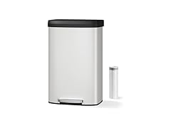 21.1 Gal/80L Stainless Steel Trash Can with Soft-Close Plastic Lid
