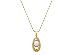 18K Gold Plated Pearl Necklace