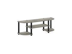 Furinno Turn-S-Tube Wide TV Entertainment Center, Oak Grey/Black