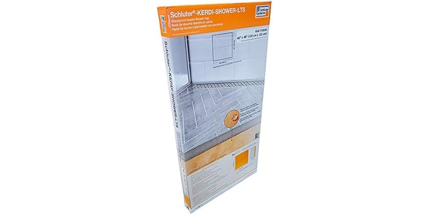 Schluter Kerdi-Shower-LT 48" x 48" Linear Shower Tray, Wall Drain Placement (KSLT1220S)