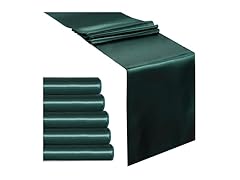 B-COOL Dark Green Satin Table Runner 5Pk