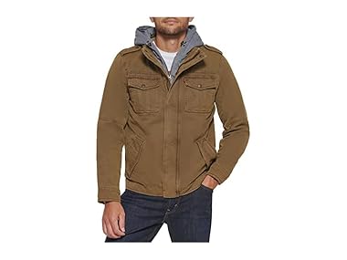 $31.99, Was $79.99, 60% Off! Levi's Men's Washed Cotton Military Jacket dealfomo