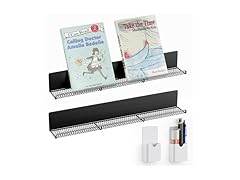 DTUQYX Magnetic Bookshelf 2pk Black