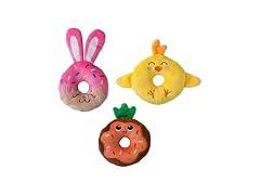 Fringe Studio Plush Dog Toy, 3 Pieces Set, Donuts
