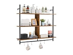 Industrial Pipe Shelf, 3 Tier 41.5x9.84in