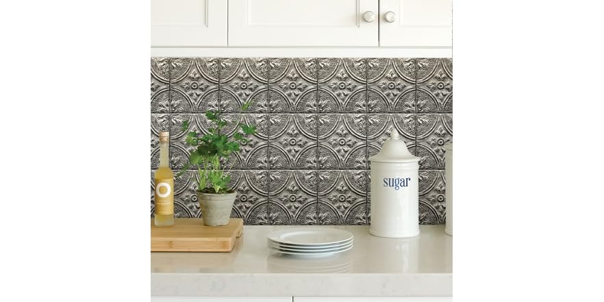 Restored Tile Silver Backsplash