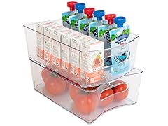 Smart Design 3pc Refrigerator Bin 8x12x4