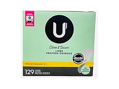 U by Kotex Lightdays Panty Liners, Regular, 129 Count