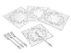 Square Cake Plates w/ Forks