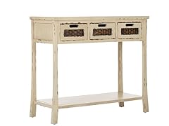 Autumn 3 Drawer Console - White